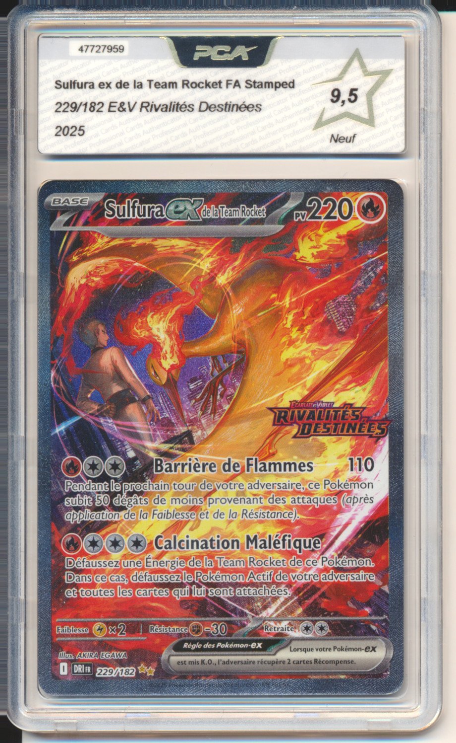 Sulfura ex de la Team Rocket Stamped - Pokemon (Rivalitées Destinées)