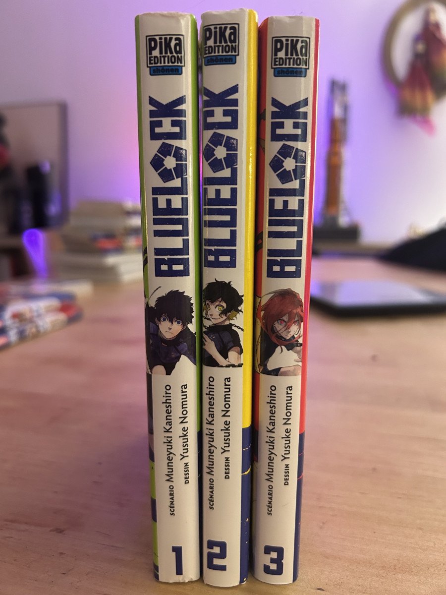 Lot de trois tomes de Bleu Lock