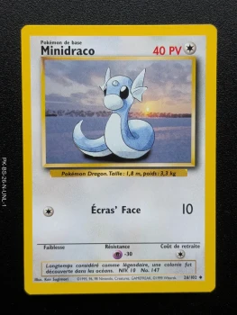 Carte Pokémon Minidraco 26/102 - Set de Base - FR (1999)