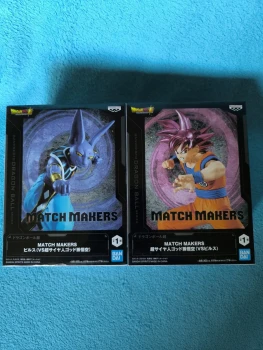 Match Makers Beerus VS Son Goku Super Saiyan God – Dragon Ball Super – Banpresto / Bandai Spirits – Import Japon – Neuf (Lot de 2)