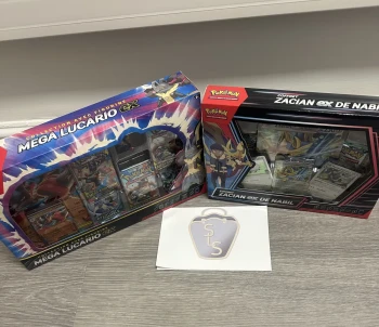 Lot Coffret Pokémon, Zacian-ex de Nabil et Méga Lucario ex en français