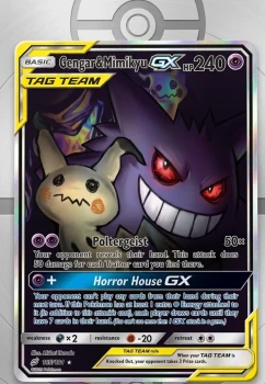 Carte pokemon duo gengar et mimikyu