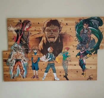 Cadre en bois mangas/animés