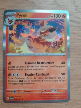 Carte Pokémon Pyroli holographique 013/131 EV8.5 Evolutions prismatiques - Neuve