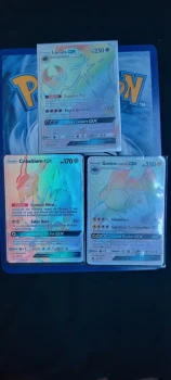 Lot de 3 cartes de collection GX phantom lunala et grolem édition 2017 cobaltium édition 2019