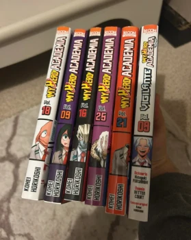 My hero academia tome 9, 16, 18, 21, 25 et vigilante tome 9
