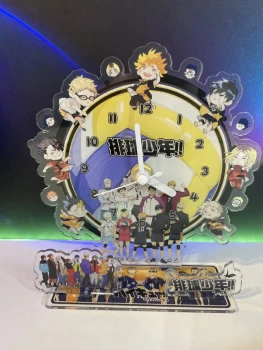 Horloge stand acrylique manga Haikyu