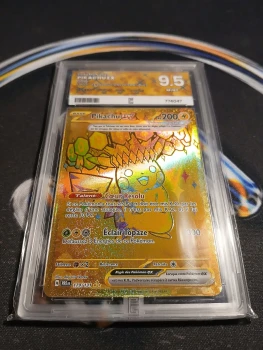 Pikachu EX 🇫🇷 179/131 EV 8.5 – Evolutions Prismatiques • Gold • Pure Grading 9,5