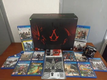 Lot Jeux Ubisoft Xbox PS3 PS4 Assassin's Creed Shadows Collector, Valhalla, Rayman, etc. + Goodies
