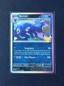 Carte Pokémon - Noctali 91/128 - Holo - 30ème Anniversaire