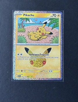 Carte Pokémon - Pikachu 43/128 - Holo - 30ème Anniversaire