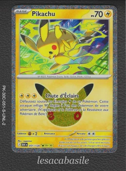 Pikachu 051/128 - 🟡 29/30 - FR - ME5.5 - 30e Anniversaire (2026)