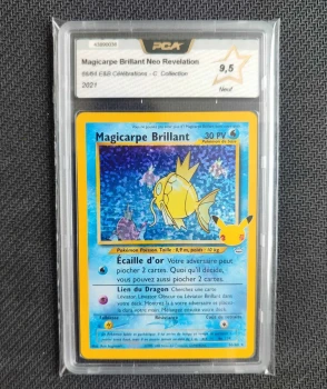 Carte gradée Pokémon Magicarpe Brillant célébrations 66/64 PCA 9.5