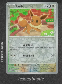 Evoli 166/197 reverse - EV03 - Flammes Obsidiennes (2023)