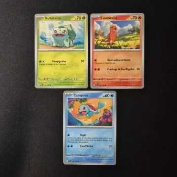 Cartes Pokemon : Starters 1ère Gen - 151