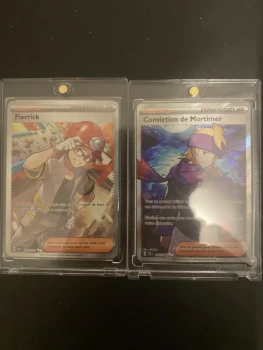 Lot 2 cartes Dresseur Pokémon : Pierrick 242/182 & Conviction de Mortimer 201/162