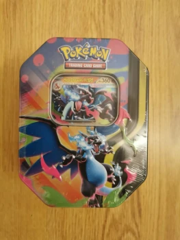 Pokémon : Boîte Méga-Dracaufeu – Méga-Dracaufeu X-ex (4 boosters et 1 Carte Promo Brillante) Neuf Non Déballé