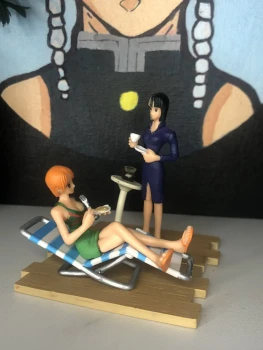 Diorama Nami & Robin Thé Plage MegaHouse P.O.P Strong Edition 2010 – TBE rare