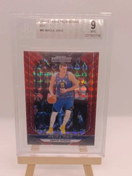 BGS 9 COMME NEUF 2018-19 Panini Prizm Mosaic Rouge  Nikola Jokic #80
