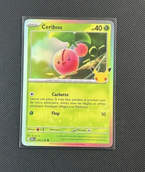 Carte Pokémon - Ceribou 6/128 - Holo - 30ème Anniversaire