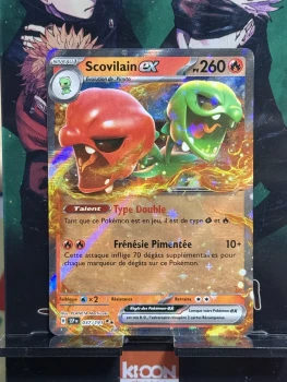 ∛Ѭ Carte Pokémon Scovilain ex 037/191 Etincelles Déferlantes EV08 NEUF FR