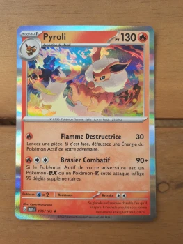 Carte Pokémon Pyroli holographique 136/165 EV3.5 Série 151 MEW - Neuve