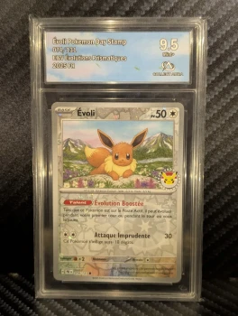 Evoli Pokemon Day Stamp 074/131 Evolutions Prismatiques 2025 FR 9.5