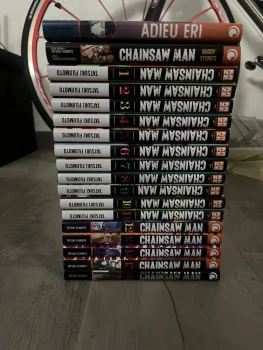 manga chainsaw man tome 1 à 12 + buddy stories + adieu eri + figurine