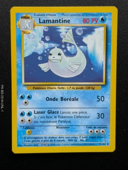 Carte Pokémon Lamantine 25/102 - Set de Base - FR (1999)