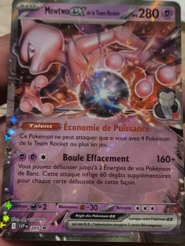 Mewtwo ex Team Rocket SVP FR 205 ⭐ – Carte Pokémon Promo – État Mint