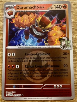 Carte Holo Reverse Pokémon Darumacho de N 033/217 Héros Transcendants