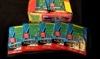 Lot de 5 Boosters scellés : 'Teenage Mutant Ninja Turtles' éd. Topps Movies 1990 US