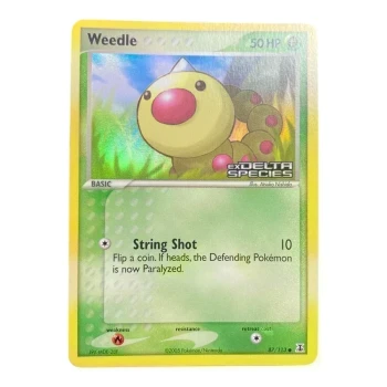 CARTE POKEMON WEEDLE REVERSE EX DELTA SPECIES ANGLAIS 87/113
