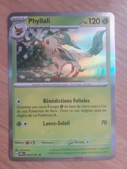 Carte Pokémon Phyllali holographique 005/131 EV8.5 Evolutions prismatiques - Neuve