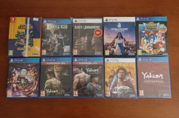 Lot jeux SEGA ( Yakuza, HumanKind, Sonic Origins Plus, etc. ) sur PS4 PS5 Switch ( dont 8 neuf )
