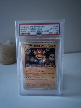 Carte gradée Pokémon Mario Pikachu holo