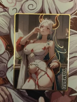 Carte one piece en métal rigide doré, Yamato