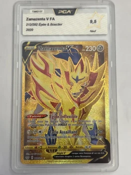 Carte Pokémon Zamazenta V FA Secret Gold 212/202 - PCA 9.5