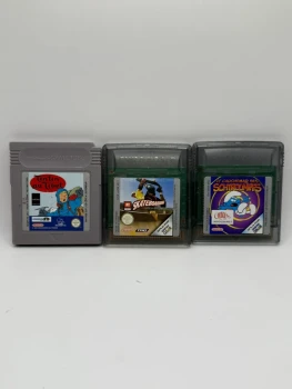 Tintin Tibet + Schtroumpfs + Skateboarding Nintendo GameBoy Bundle Lot 3 Jeux