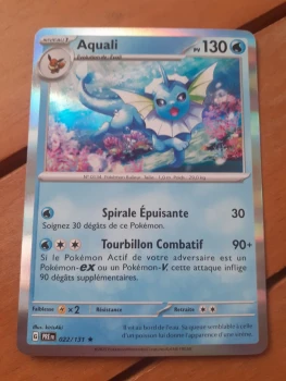 Carte Pokémon Aquali holographique 022/131 EV8.5 Evolutions prismatiques - Neuve