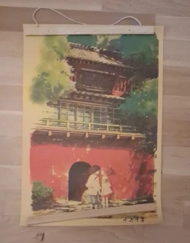 Lot 5 Affiches d’Art GHIBLI – Kakemono Toile & 4 Art Prints