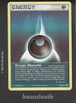 Energie Obscurité  93/109 rare - FR - Ex Rubis & Saphir (2003)