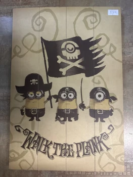 Cadre bois minions pirates neuf