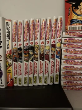 Les 34. Tome de Naruto, les deux premiers tome de Boruto et trois roman de Naruto