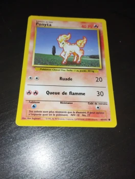 Carte pokémon ponyta 60/102 édition 1995