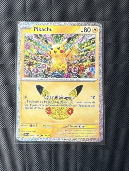 Carte Pokémon - Pikachu 40/128 - Holo - 30ème Anniversaire