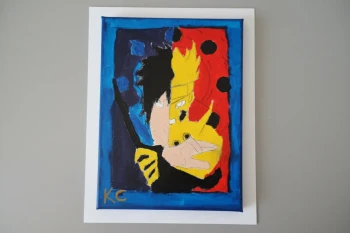 🎨 Tableau "Dualité Ninja" – Pièce Unique Naruto & Sasuke