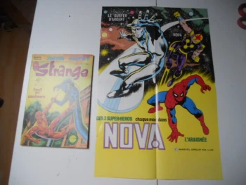 strange N°98 avec poster détacher ( poster nova le surfer et l'araignee )