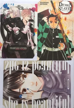 Goodies Manga She Is Beautiful. Diabolik Lovers. Demon Slayer Carte Collection