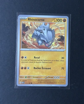 Carte Pokémon - Rhinocorne 111/165 - 151